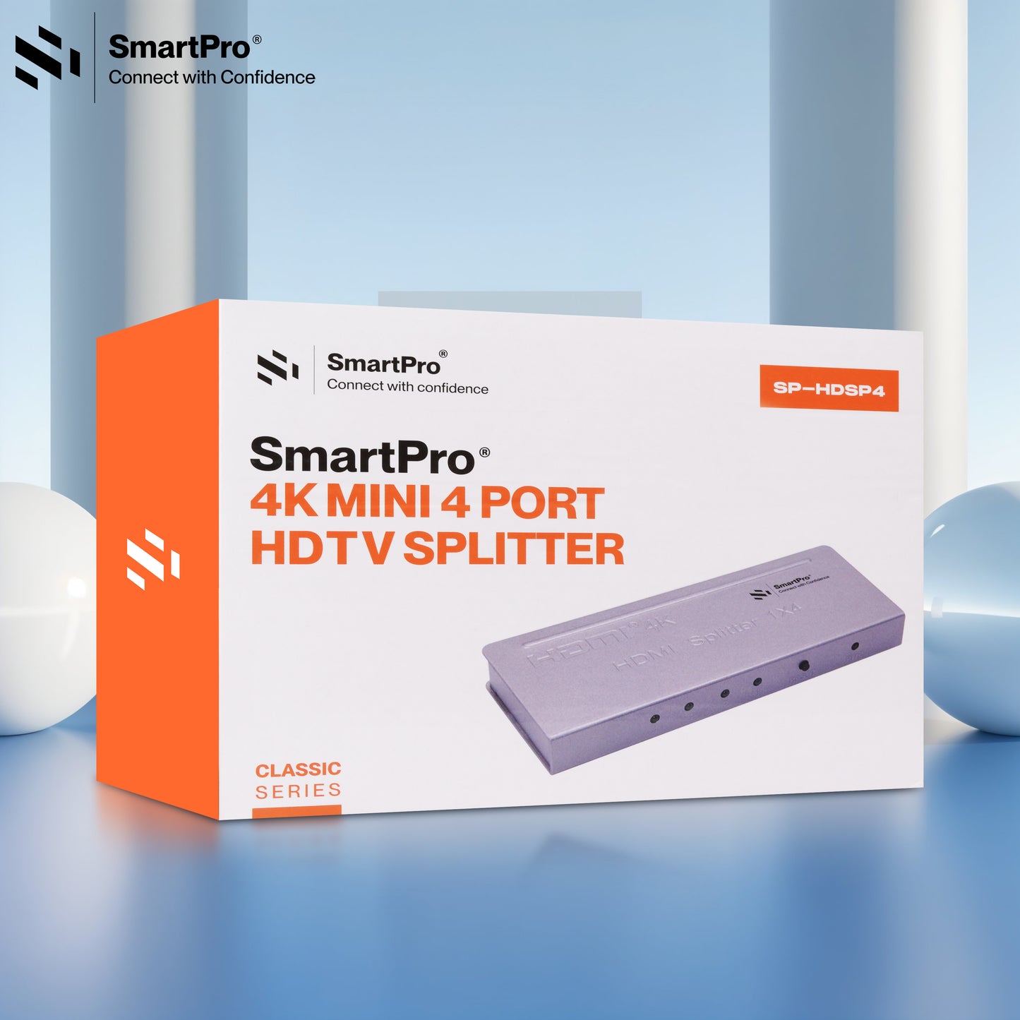 SmartPro 4K MINI 4 PORT HDMI SPLITTER (Metal Body)