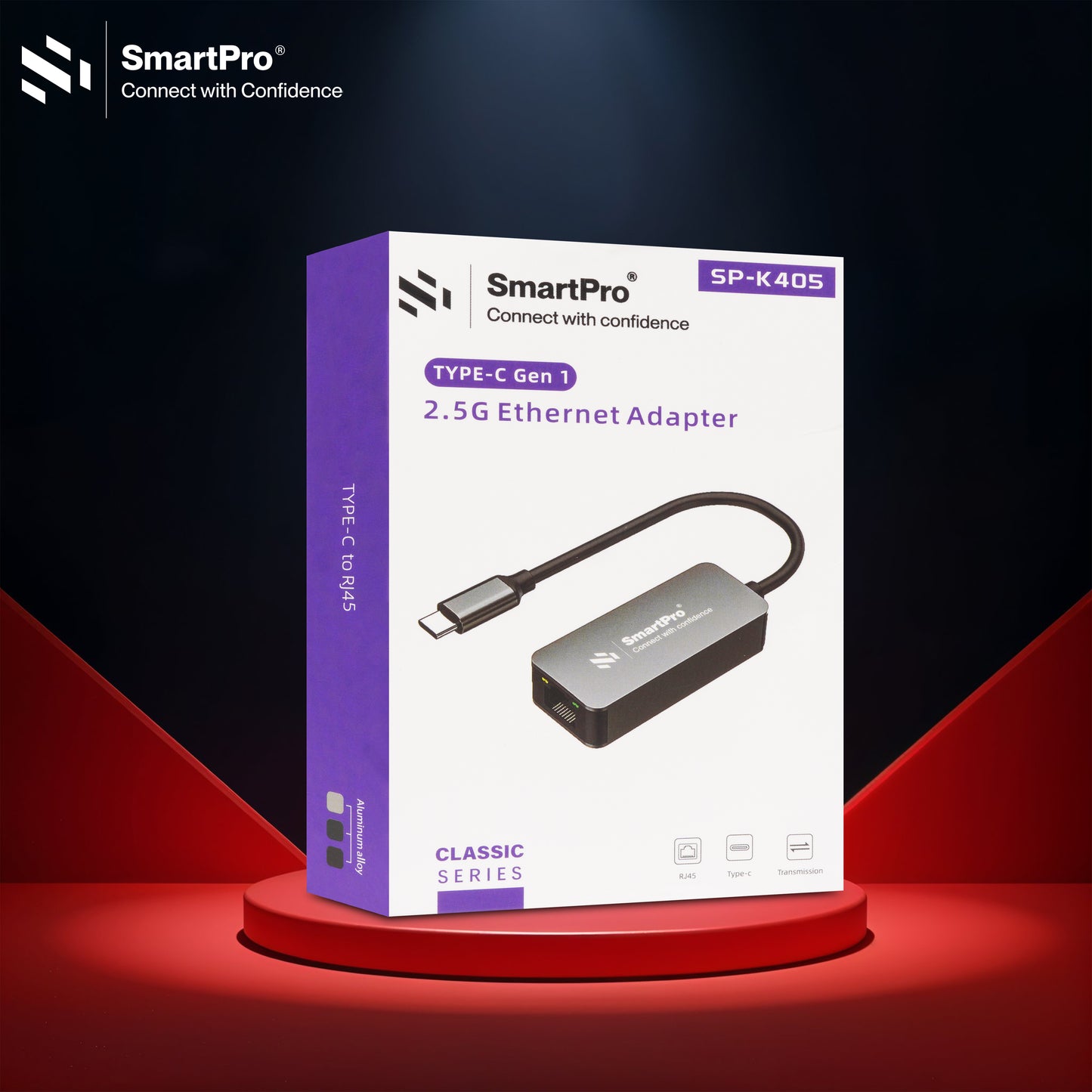 SmartPro TYPE C TO LAN 2500 MBPS (Metal Body)