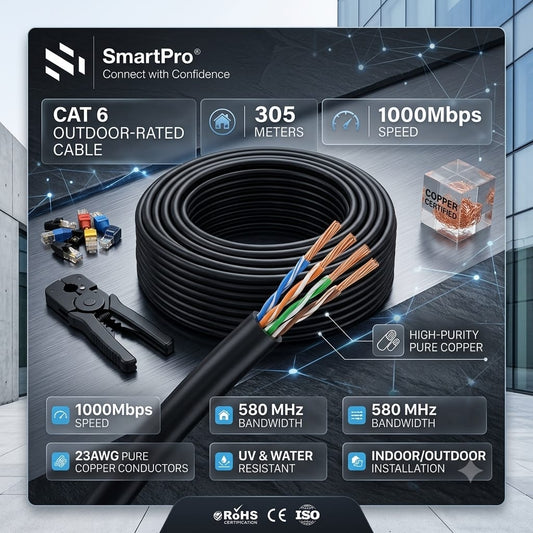 SMART PRO CAT 6 OUT DOOR BLACK (COPPER)