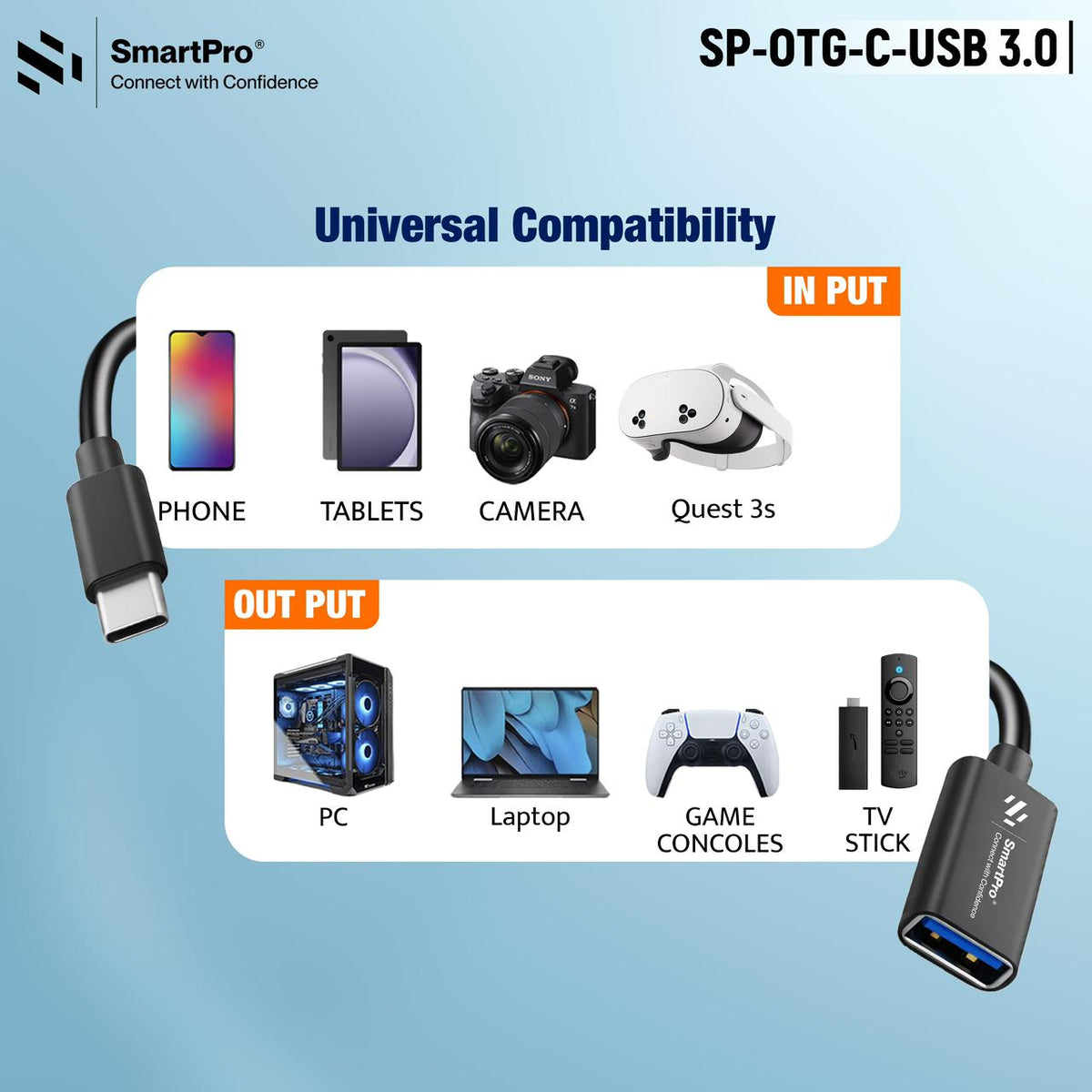SmartPro USB 3.0 Type-C OTG Adapter