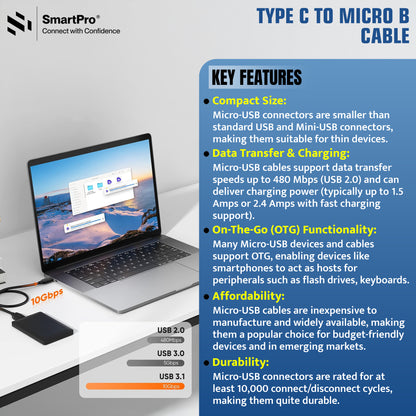TYPE C TO HDD CABLE (MICRO B)