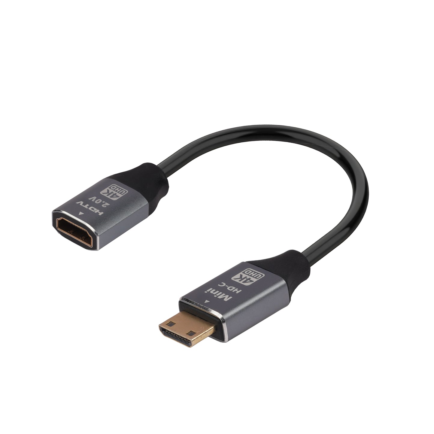 SmartPro 4K MINI HDMI TO HDMI FEMALE 60Hz CABLE ( METAL PLUG)