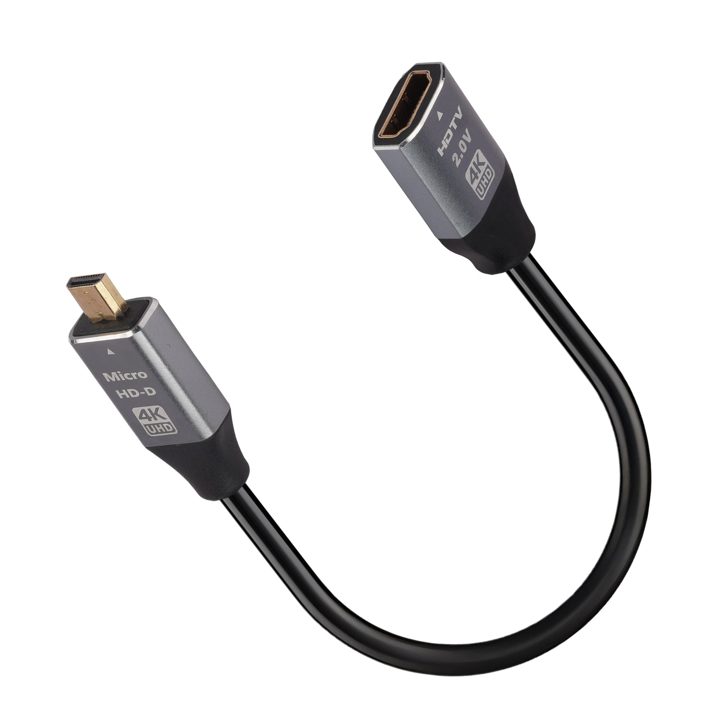 SmartPro 4K MICRO HDMI TO HDMI FEMALE 60Hz CABLE (METAL PLUG)