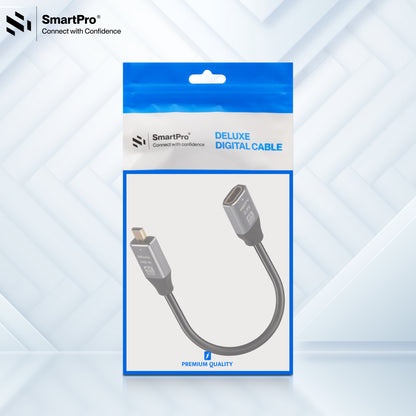 SmartPro 4K MICRO HDMI TO HDMI FEMALE 60Hz CABLE (METAL PLUG)