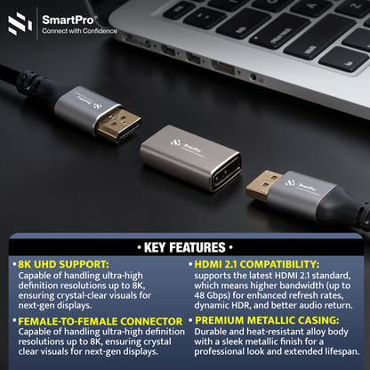 SmartPro 8K DP FEMALE -FEMALE JOINTER  Metal Body