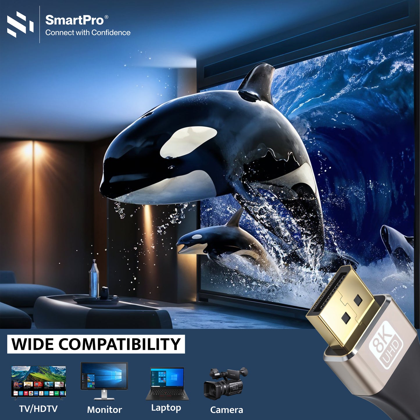 SmartPro 8K DP MALE TO MINI DP FEMALE JOINTER Metal Body