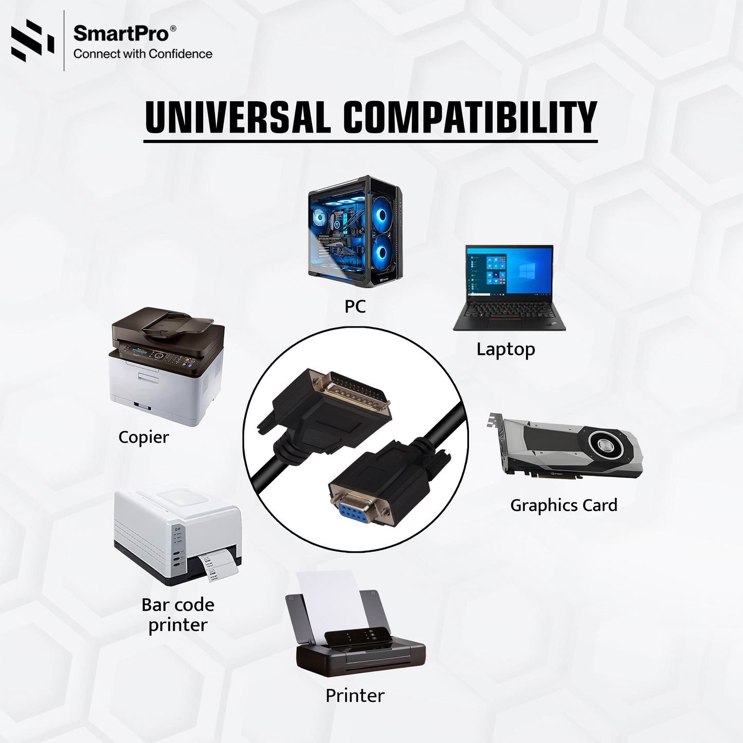 SmartPro 9 PIN FEMALE TO 25 PIN MALE CABLE