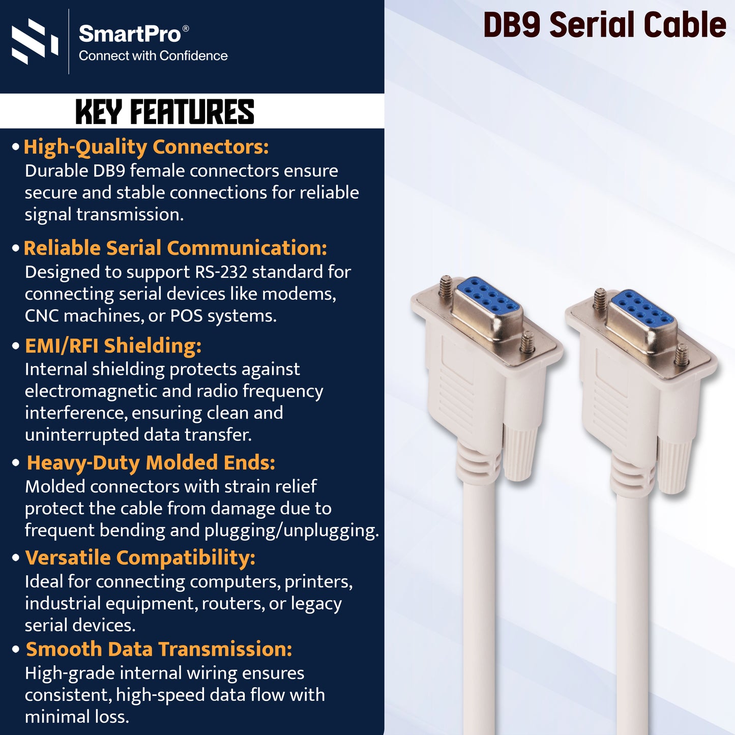 SmartPro 9 PIN FEMALE TO FEMALE CABLE