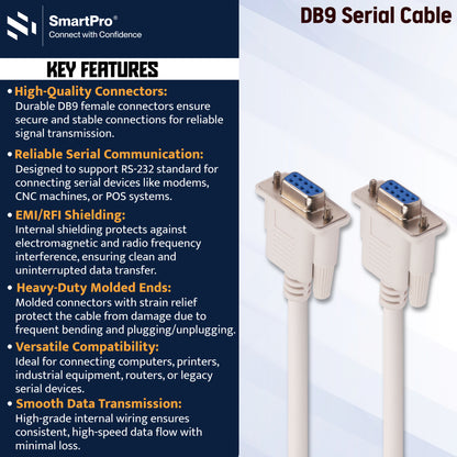 SmartPro 9 PIN FEMALE TO FEMALE CABLE