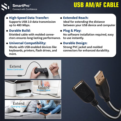 SmartPro USB 2.0 ACTIVE EXTENSION CABLE