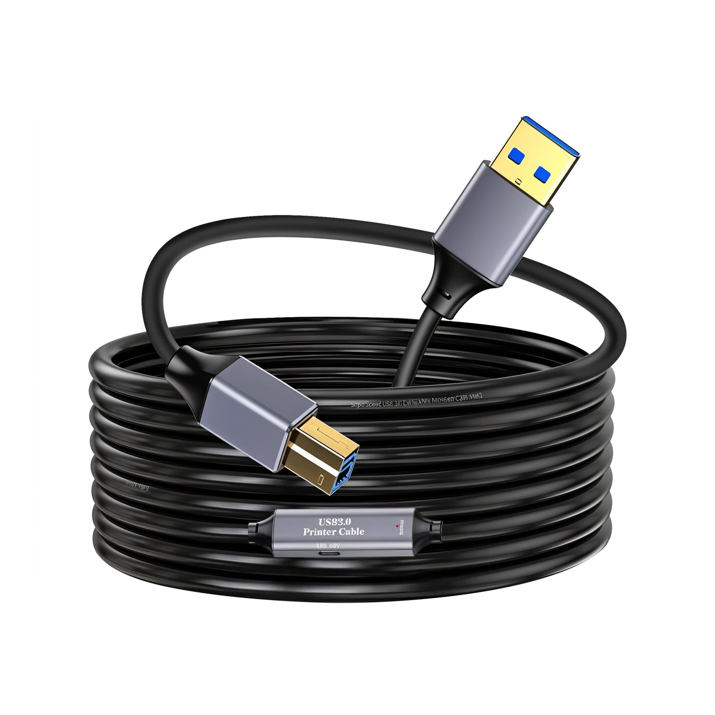 SmartPro USB 3.0 ACTIVE PRINTER CABLE (METAL PLUG)