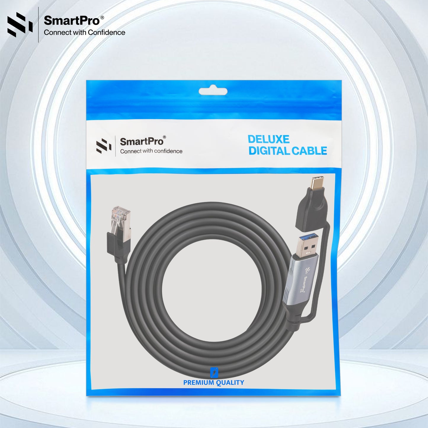 SmartPro USB-A/C TO RJ45 CABLE  1000MBPS