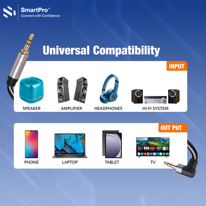 SmartPro AUX CABLE METAL PLUG (BOTH L TYPE)