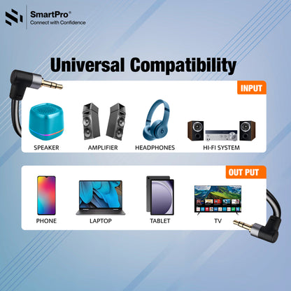 SmartPro AUX CABLE METAL PLUG (BOTH L TYPE)
