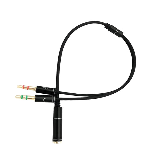 SmartPro AUX Y CABLE METAL PLUG HP+MIC (2MALE/1FEMALE)