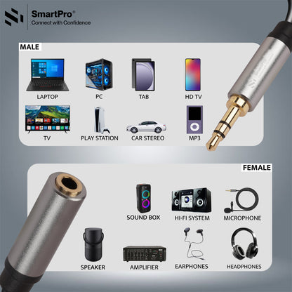 SmartPro AUX EXTENSION CABLE METAL PLUG