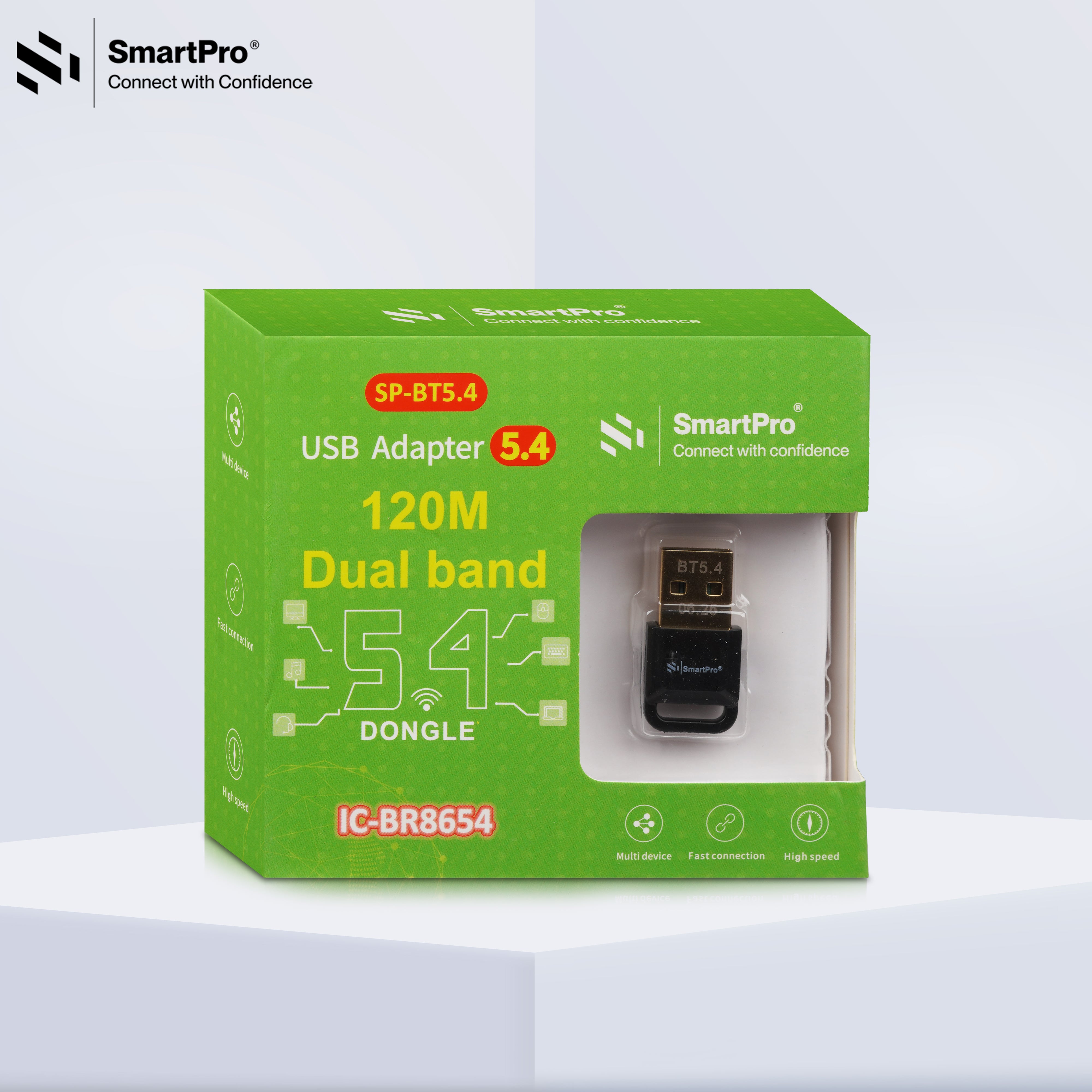 SmartPro USB BLUETOOTH ADAPTER 5.4 (120 MTR) DUAL BAND