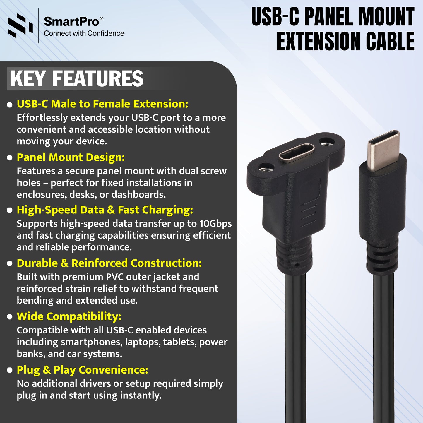 SmartPro TYPE C EXTENSION CABLE WITH SCREW