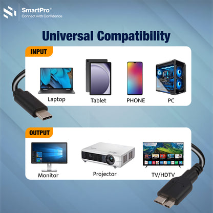 SmartPro TYPE C TO HDD CABLE (MICRO B)