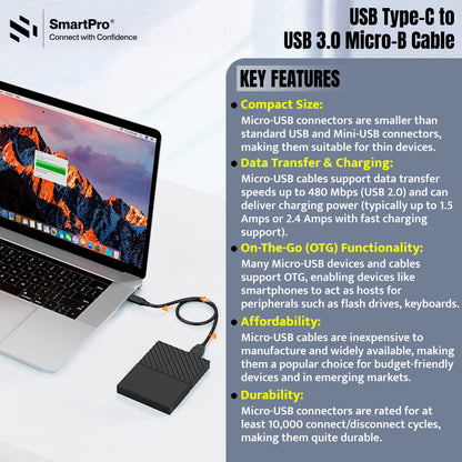 SmartPro TYPE C TO HDD CABLE (MICRO B)