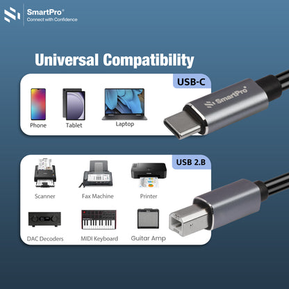 SmartPro TYPE C TO PRINTER CABLE (METAL)