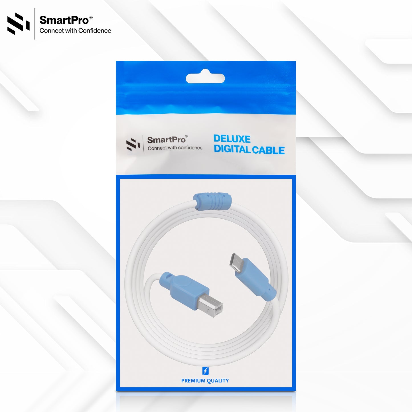 SmartPro TYPE C PRINTER CABLE (WHITE/BLUE)