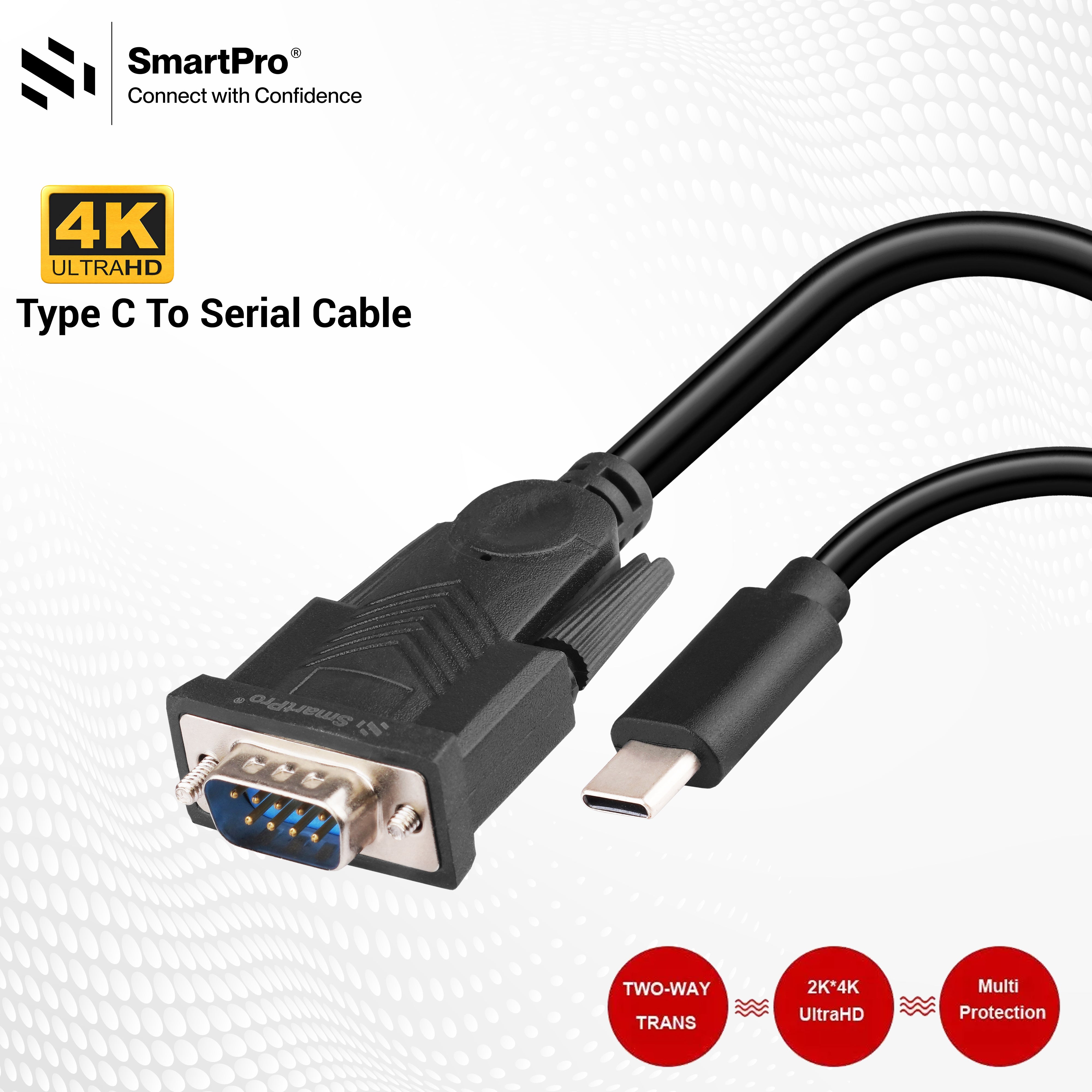 SmartPro Type C To RS 232 (9Pin +IC) With CD
