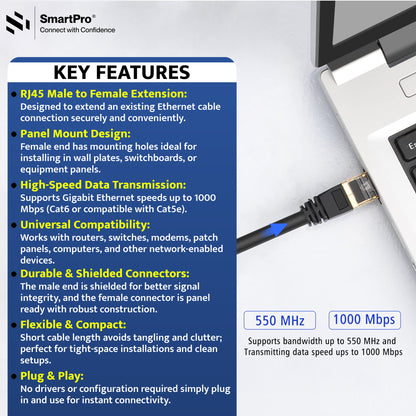 SmartPro RJ 45 EXTENSION CABLE (SCREW TYPE)