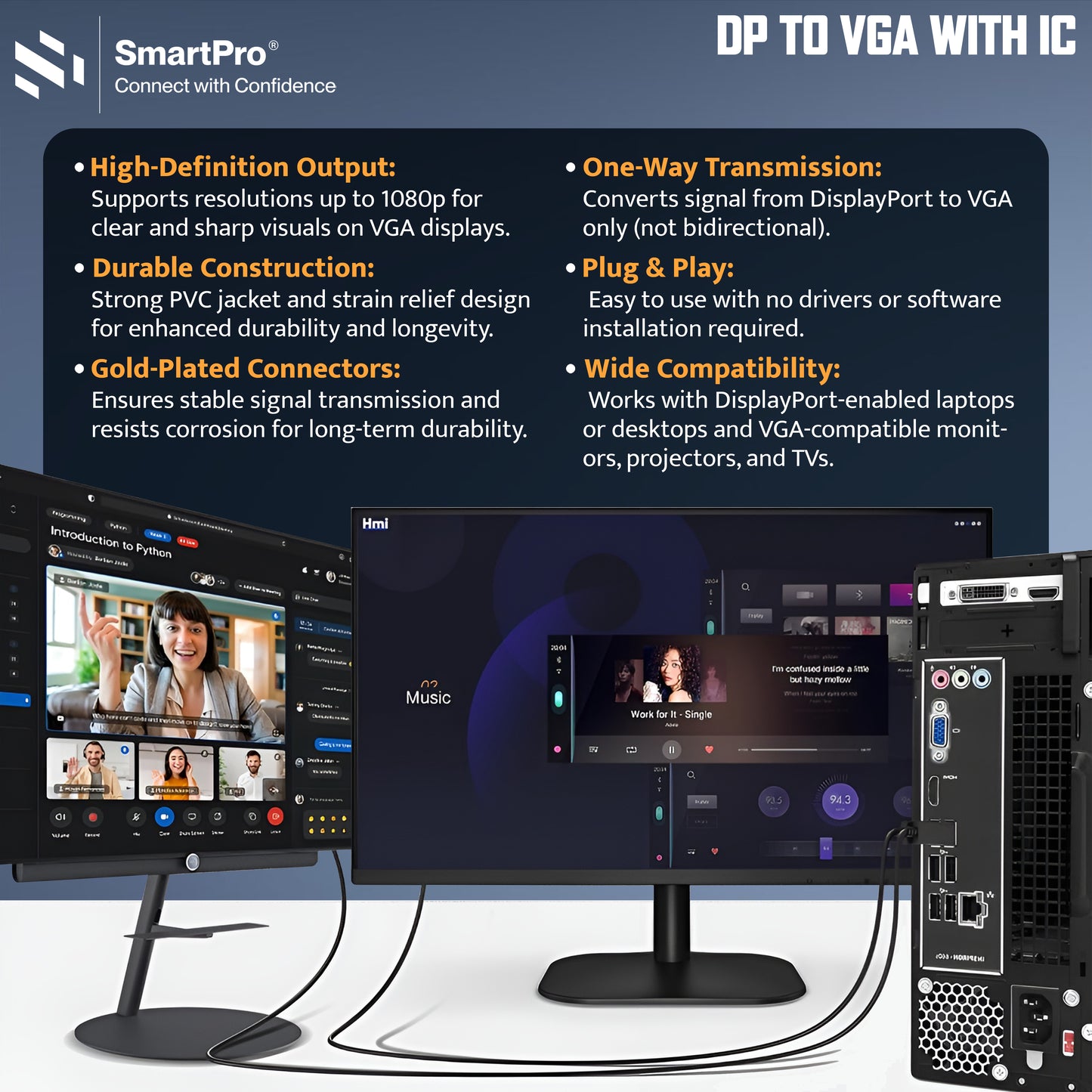 SmartPro DP TO VGA CABLE