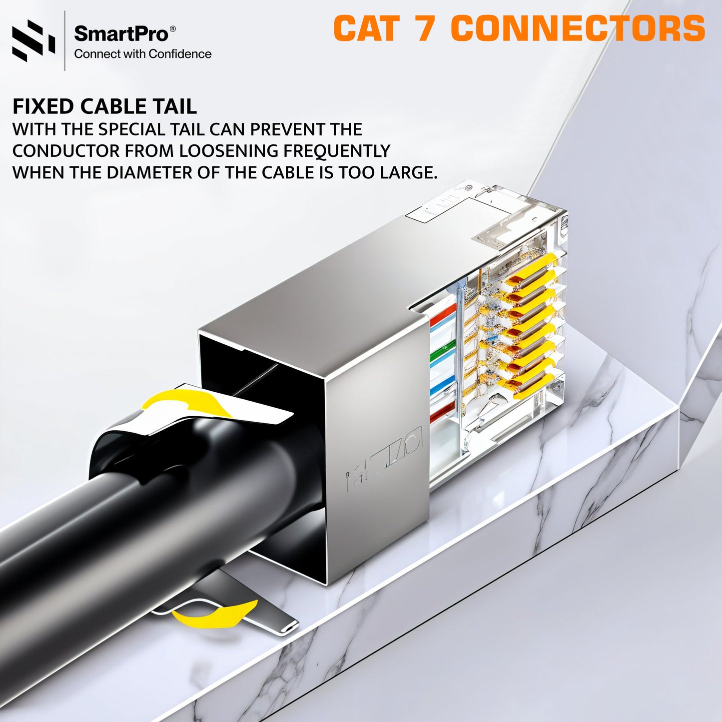 SmartPro RJ45 CAT7 CONNECTOR (10 GIGABIT SHILEDED)