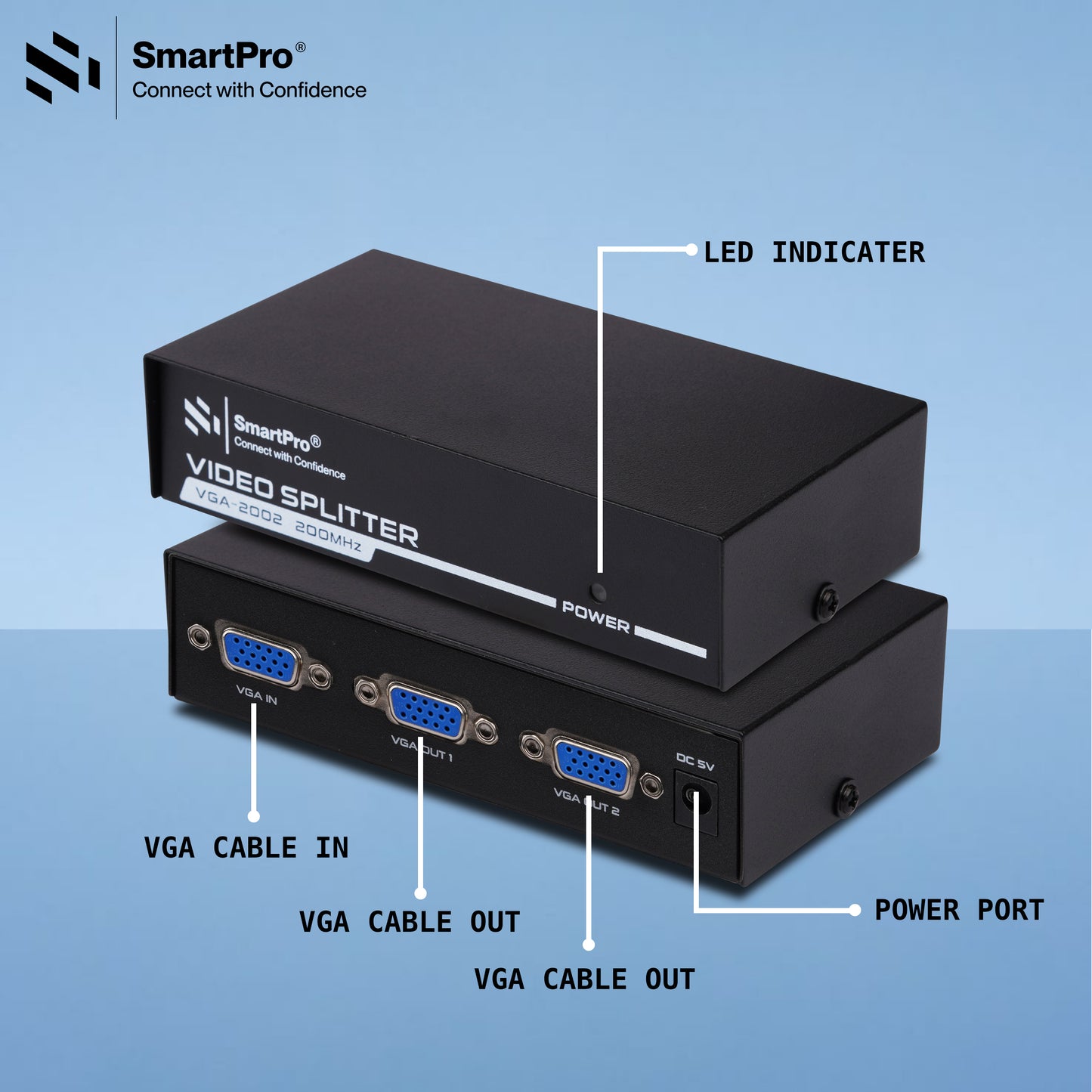 SmartPro VGA SPLITTER 2 PORT