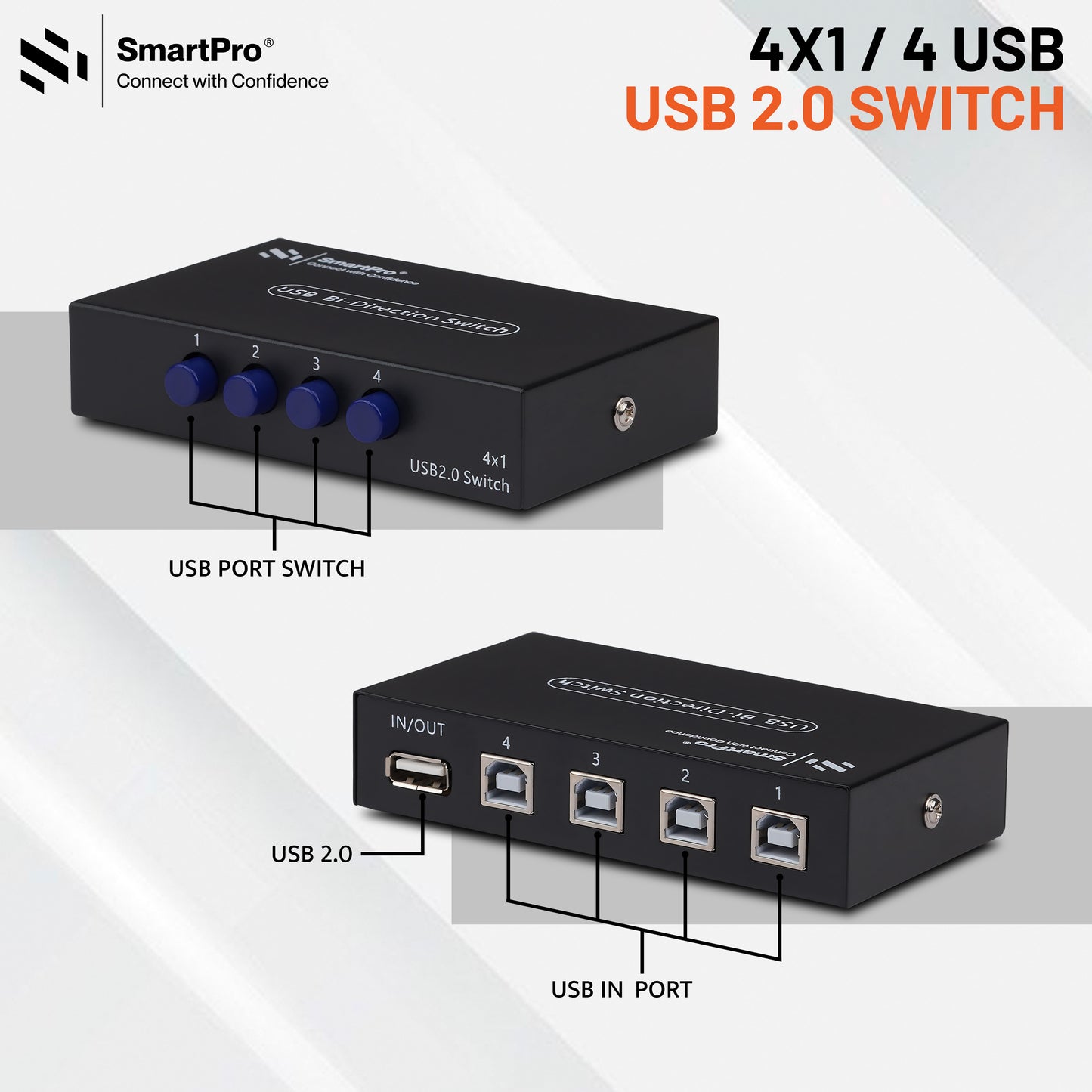 SmartPro USB SWITCH 4 PORT
