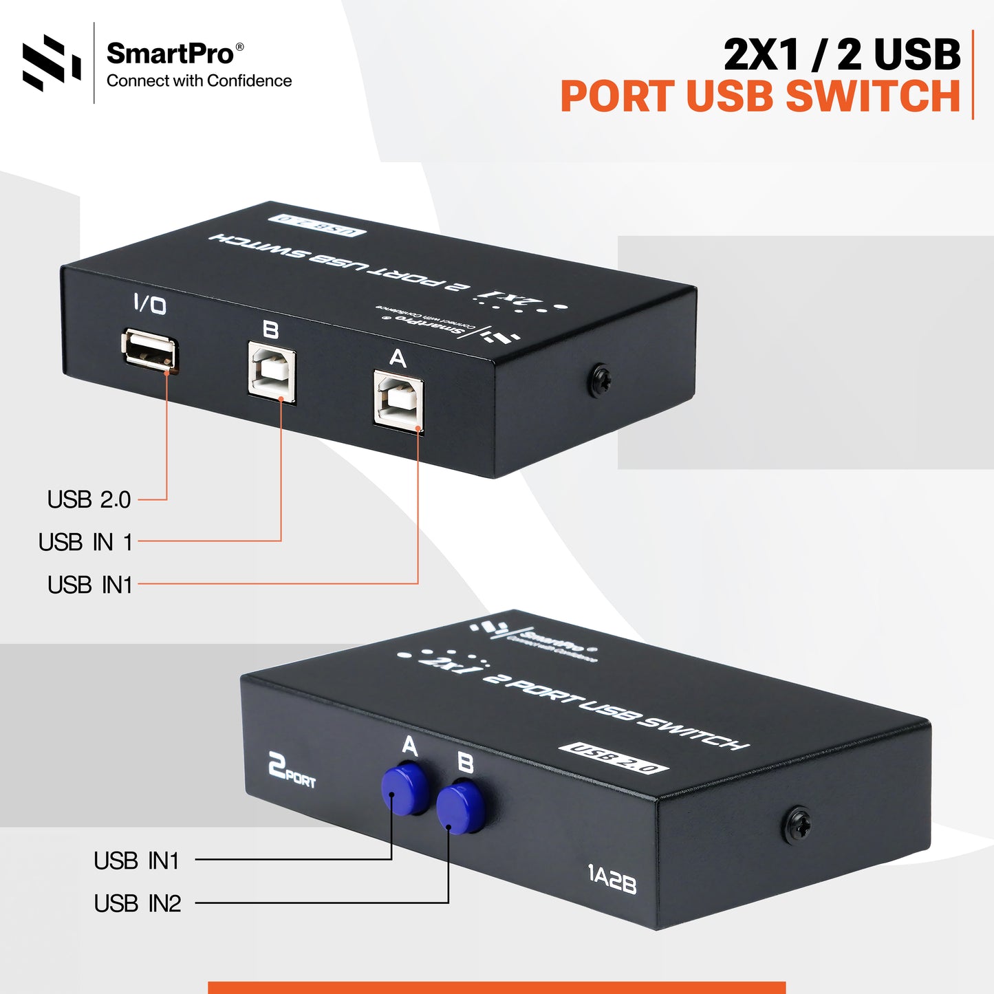 SmartPro USB AUTO SWITCH 2 PORT