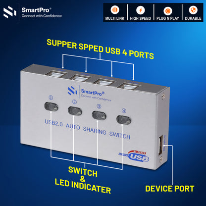 SmartPro USB AUTO SWITCH 4 PORT