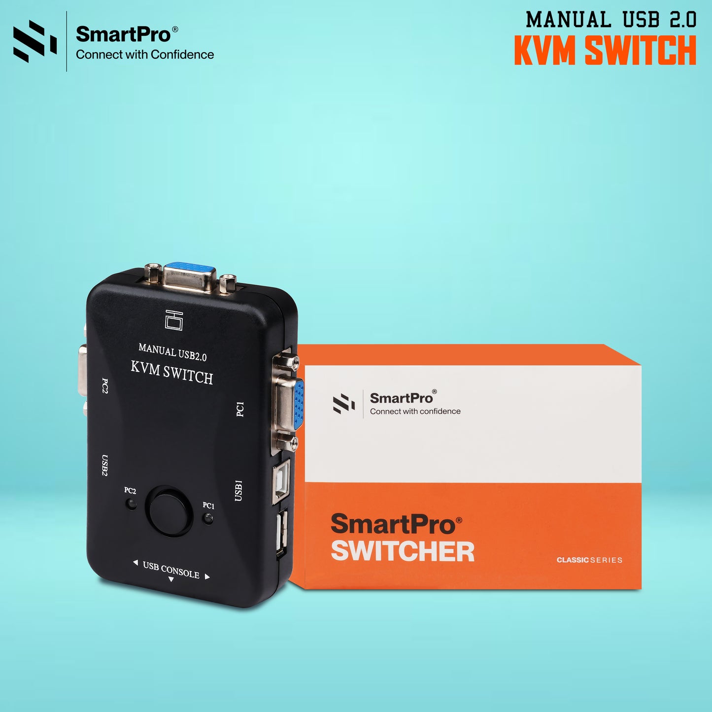 SmartPro USB KVM SWITCH 2 PORT