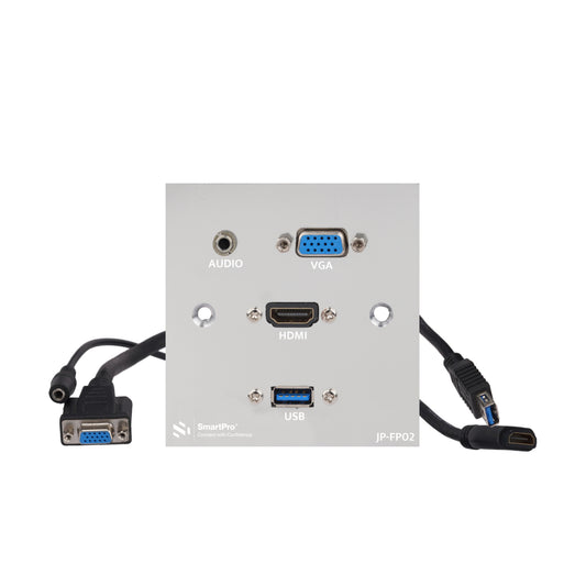 SmartPro WALL FACE PLATE (HDMI+USB 3.0+VGA +AUX)