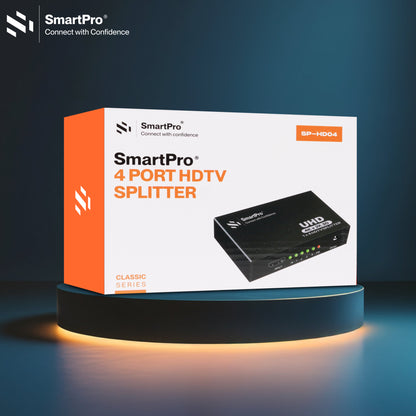 SmartPro 4 PORT HDMI SPLITTER (Metal Body)