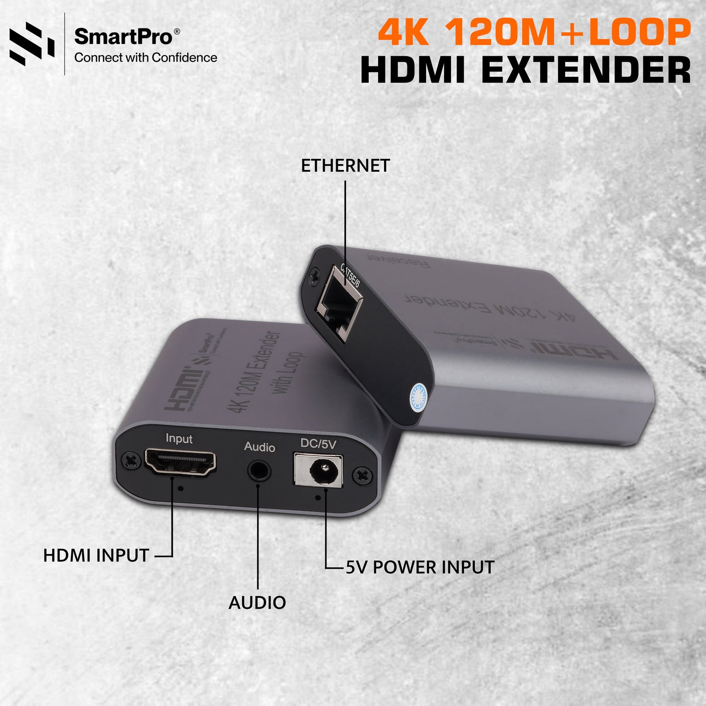 SmartPro 4K 120 MTR HDMI EXTENDER WITH LOOP