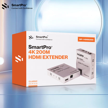 SmartPro 4K 200 MTR HDMI EXTENDER (Metal Body)