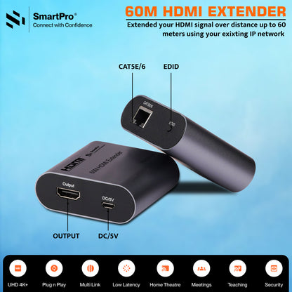 SmartPro 4K 60 MTR HDMI EXTENDER