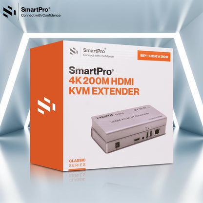 SmartPro 4K 200 MTR HDMI KVM EXTENDER (Metal Body)