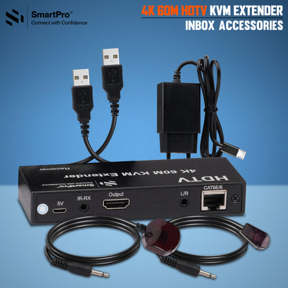 SmartPro 4K 60 MTR HDMI KVM EXTENDER (Metal Body)