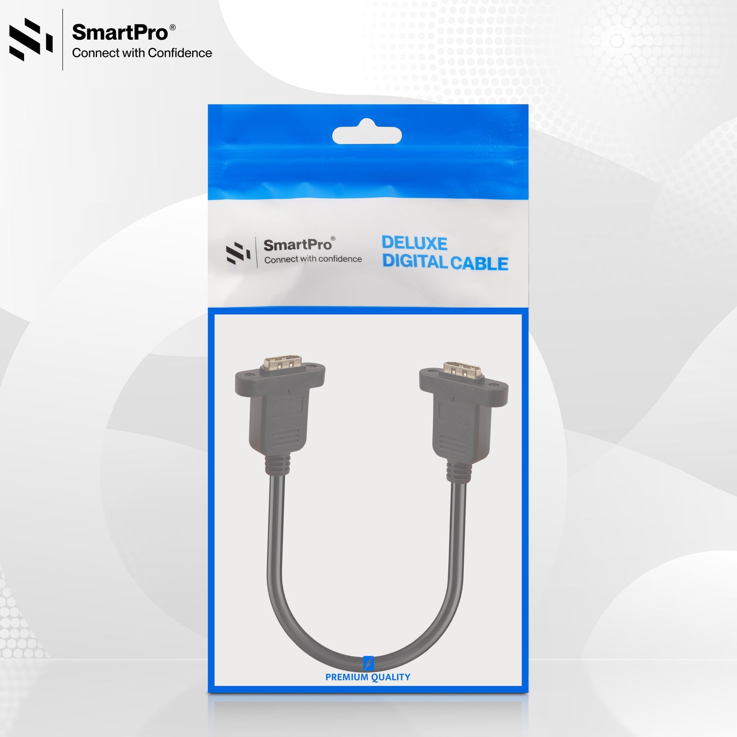SmartPro HDMI FEMALE TO FEMALE PANNEL MOUNT CABLE 30CMS (SCREW TYPE)