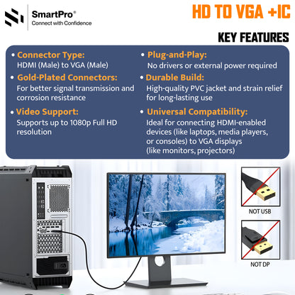 SmartPro HDMI TO VGA CABLE