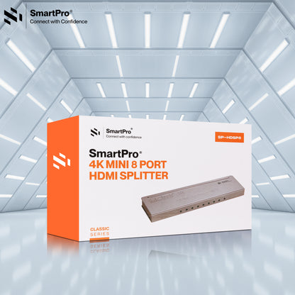 SmartPro 4K MINI 8 PORT HDMI SPLITTER (Metal Body)