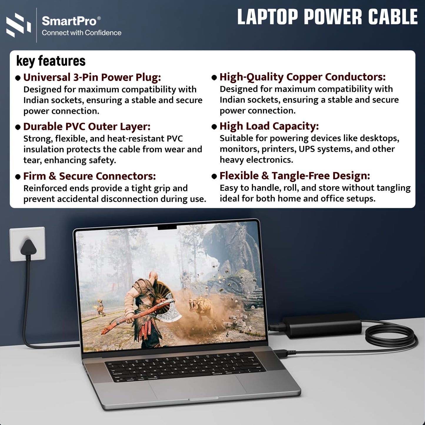 SmartPro LAPTOP POWER CABLE