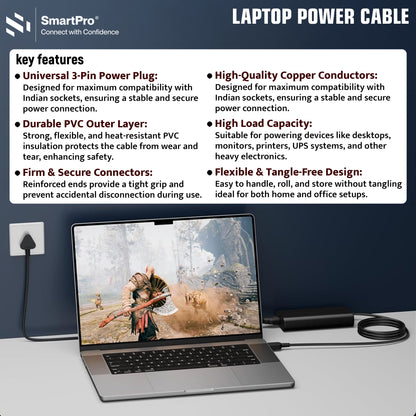 SmartPro LAPTOP POWER CABLE