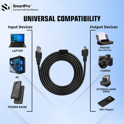 SmartPro USB TO MICRO USB CABLE (BLACK)