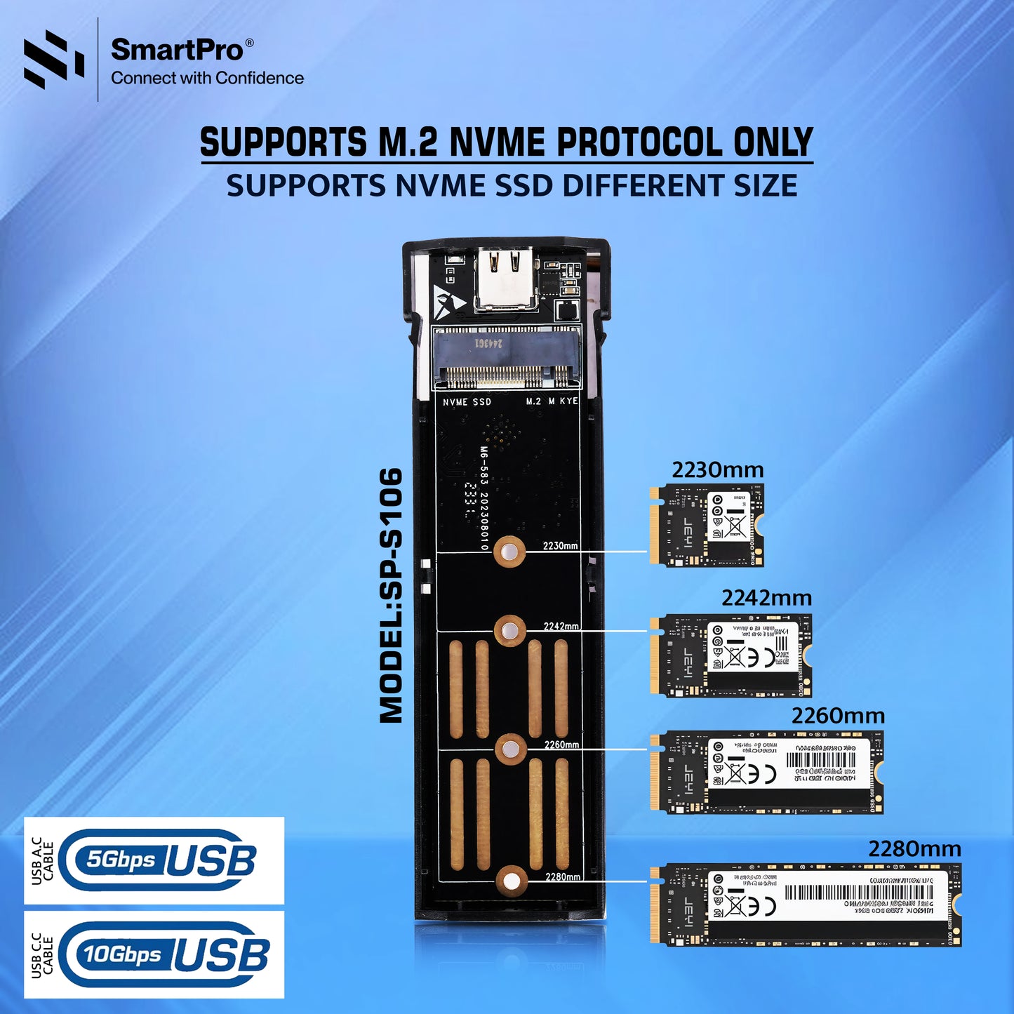 SmartPro M.2 NVME SSD ENCLOSURE DELUXE
