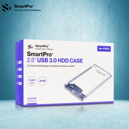 SmartPro 2.5 " HDD CASE USB 3.0 VERSION (TRANSPEREANT Body)